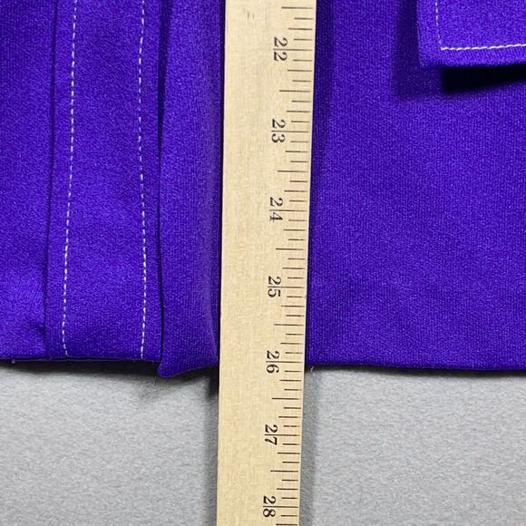 VTG NRC Fashions Blouse Women Purple Dagger Collar Button Up 60s 70s Mod MCM - Picture 10 of 14